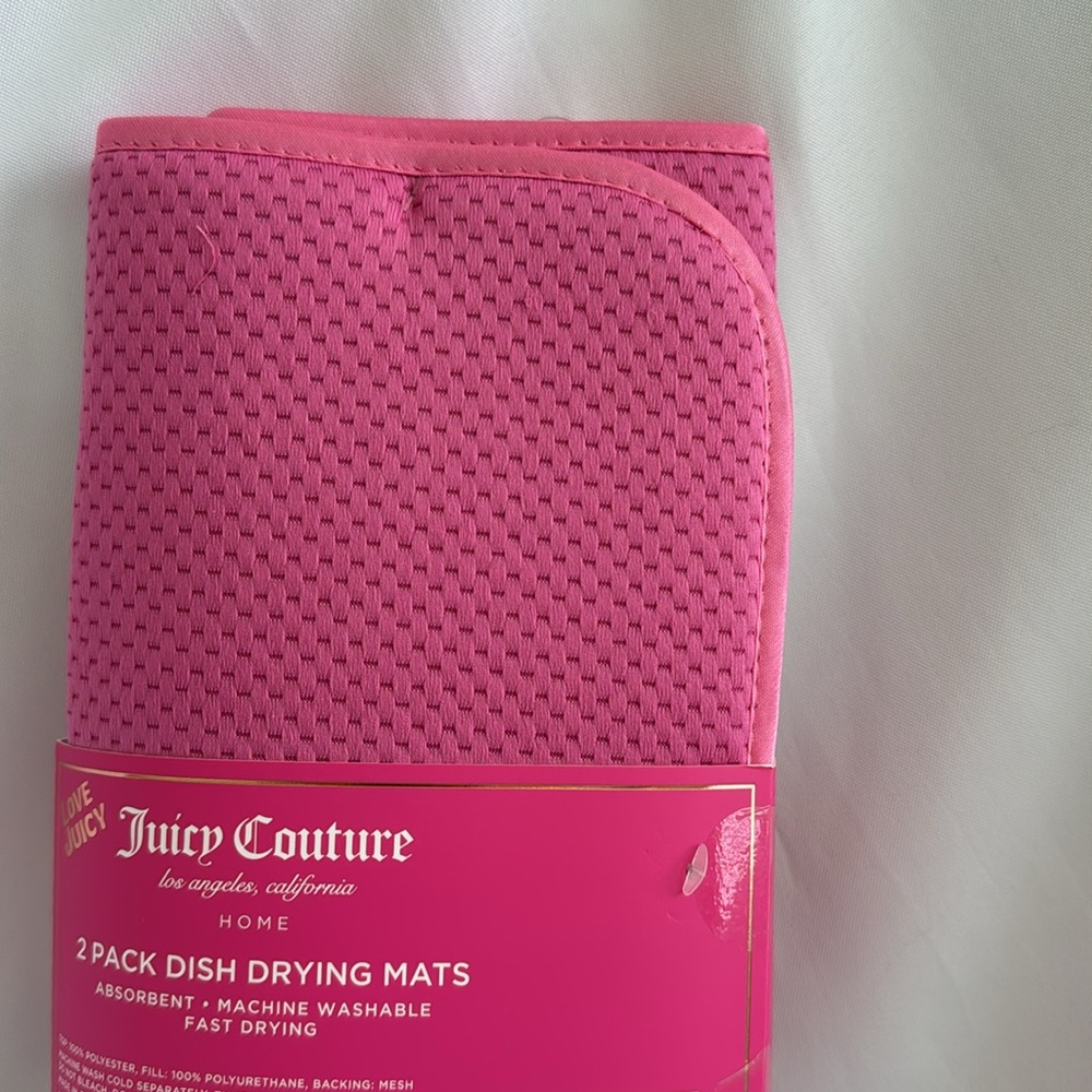 Juicy Couture Set of 2 Pink Watermelon Oven Mitts and 2 Dish Drying Mats - NWT - Picture 7 of 8